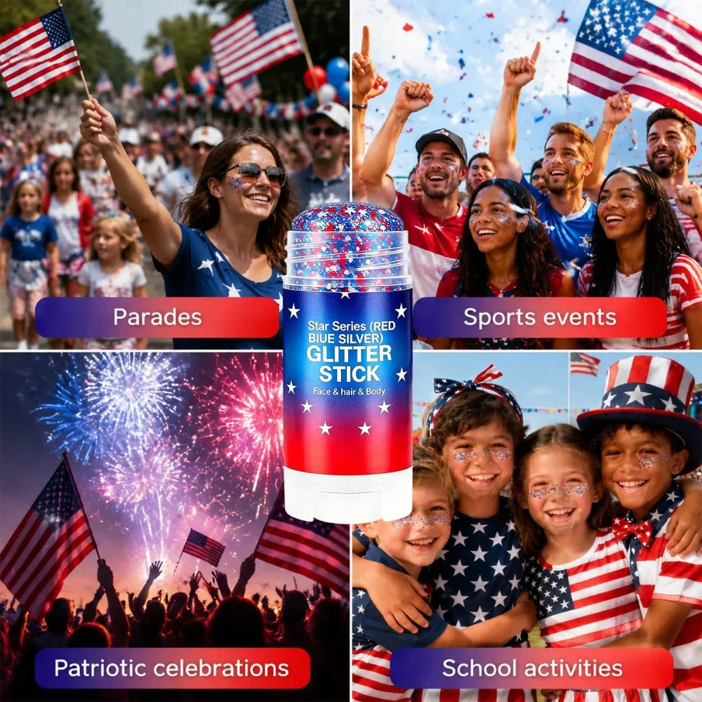 Patriotic Body Glitter Sticks